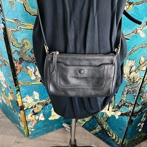 Marc Jacobs Black Pebbled Leather Empire City Bag w/ Strap Crossbody Purse